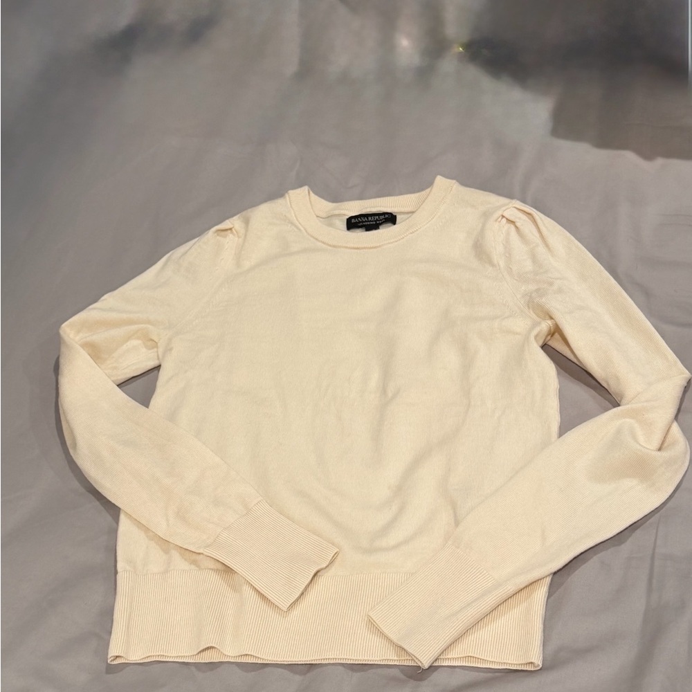 Banana Republic Merino Wool Sweater in Cream